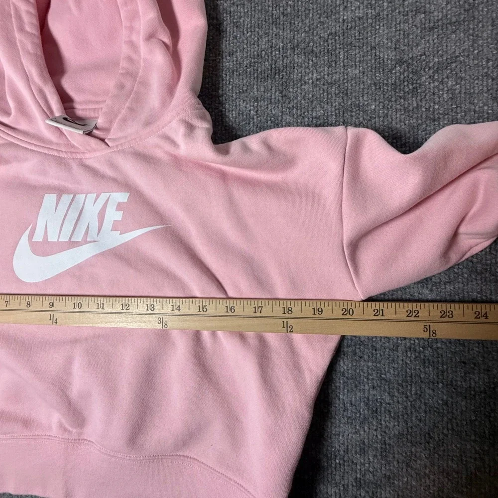 Nike Kids Big-Kids Pink Cropped Club Fleece‎ Hoodie L DC7210-690